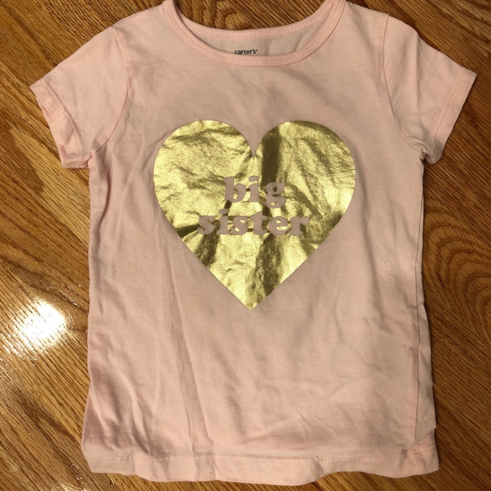 Toddler Girl “big sister” Short Sleeve T / Size:3T
